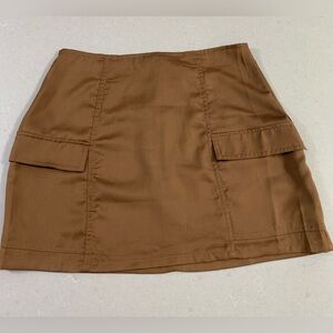 Pac Sun Satin Cargo Mini Skirt